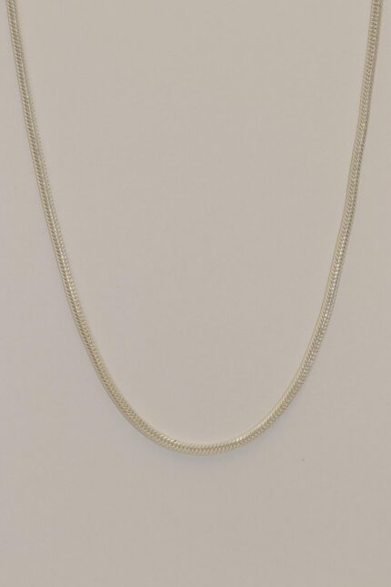 Damen Halskette Silber 925, Verstellbar, Schlangenkette-Länge 42 cm, A18