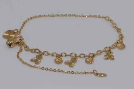 Damen Edelstahl Armband, Vergoldet, Länge 26cm, A42