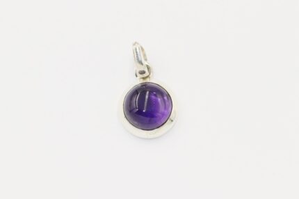Damen Silber Anhänger Für Halskette, Lila-Amethyst, A60