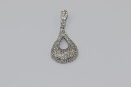 Damen Silber Anhänger für kette, Zirkonia-Weiss, A81