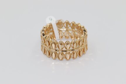 Damen Fingerringe, Edelstahl, Vergoldet, Wasserfest, Grösse 60, A137