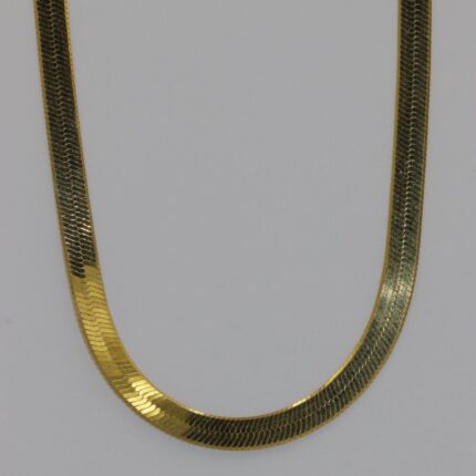 Damen Schlangen-Halskette Silber 925, Vergoldet, Längen: 38cm, Breite: 4.4mm, NHF