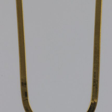 Damen Schlangen-Halskette Silber 925, Vergoldet, Längen: 38cm, Breite: 4.4mm, NHF